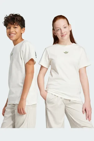 adidas Playera Originals x Minecraft Estampada Off Blanco - Niño