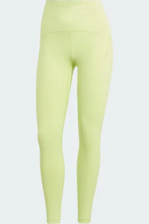 adidas Mallas Yoga Studio Luxe Crossover Waistband 7/8 Pulse Lime - Mujer
