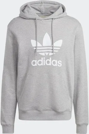 adidas Sudadera Con Gorro Adicolor Classics Trifolio Medium Gris Gris - Hombre