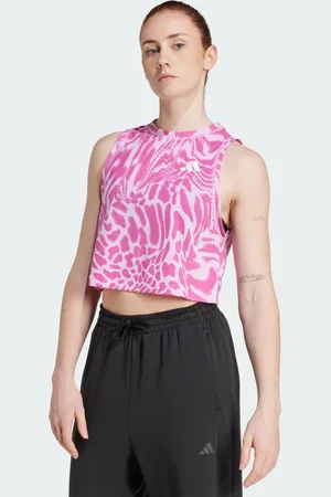 adidas Playera Sin Mangas Con Estampado Integral Train Essentials Bliss Lilac - Mujer