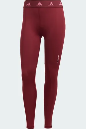adidas Mallas Techfit 7./8 Corte Alto Shadow Rojo - Mujer