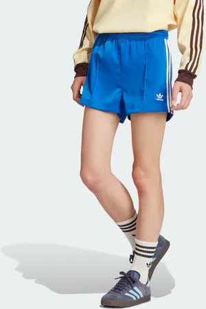 adidas 3 Franjas Satén Azul - Mujer