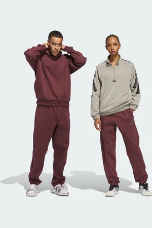 adidas Pants Jogger Fleece Basketball (Unisex) Aurora Ruby - Unisex