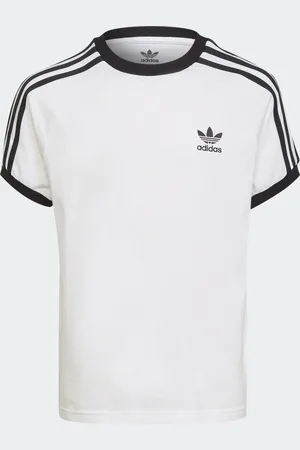 adidas Playera Adicolor 3 Franjas Blanco - Niño