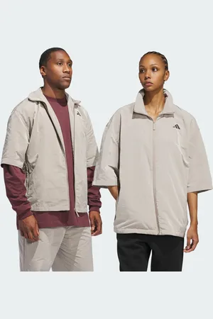 adidas Chamarra Manga Corta Basketball Shooting Unisex Putty Beige - Unisex