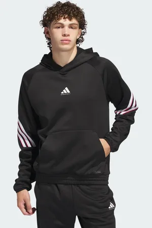 adidas Chamarra Con Gorro de Felpa Basketball Crazy Warm Negro - Hombre