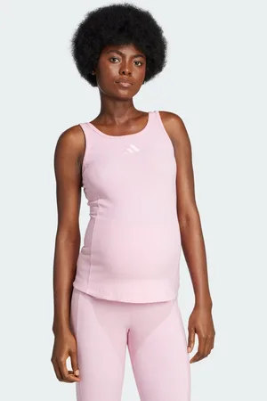 adidas Playera Sin Mangas Acanalada (Maternidad) True Rosa - Mujer