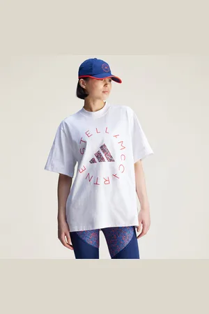 adidas Playera by Stella Mccartney Loose Graphic Blanco - Mujer
