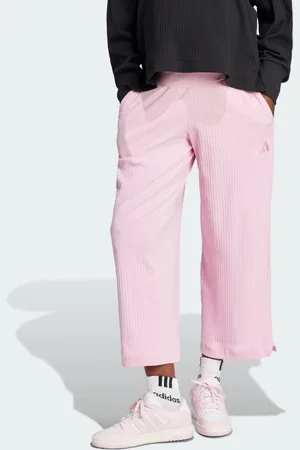 adidas Pants Acanalados Largo 7/8 Corte Alto (Maternidad) True Rosa - Mujer