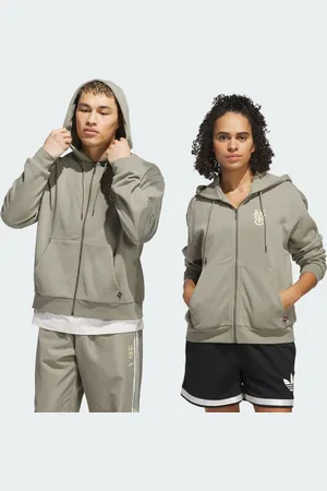 adidas Sudadera Gorro, Cierre Frontal Hyc (S/género) Plata Pebble - Unisex