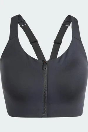 adidas Top Deportivo Tlrd Impact Luxe Training Zip Soporte Alto Negro - Mujer
