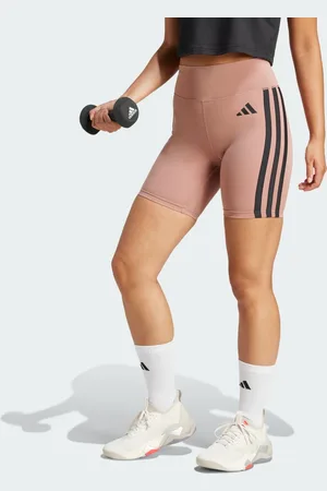 adidas Mallas Cortas Optime Essentials 3 Franjas Warm Clay - Mujer