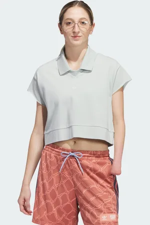 adidas Playera Polo Originals Wonder Plata - Mujer