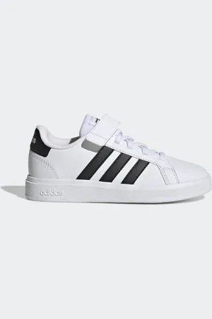 adidas Tenis Grand Court Court Cordones Elásticos y Tira Regulable Blanco - Niño