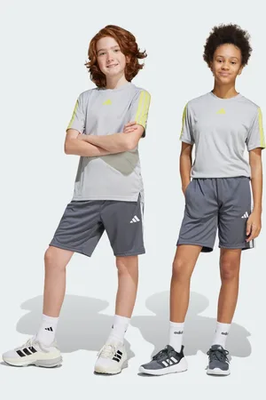 adidas Para Niños Train Essentials de 3 Franjas Gris Five - Niño