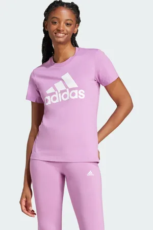 adidas Playera Loungewear Essentials Logo Preloved Morado - Mujer
