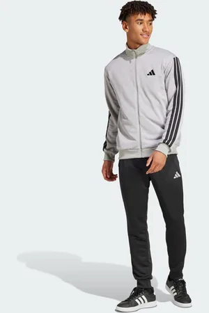 adidas Conjunto Deportivo de Felpa Francesa Con Las 3 Franjas Medium Gris Gris - Hombre