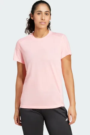 adidas Playera de Entrenamiento Train Essentials Big Performance Logo Semi Rosa Spark - Mujer