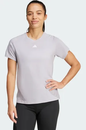 adidas Playera Aeroready Train Essentials Minimal Branding Cuello Redondo Glory Gris - Mujer