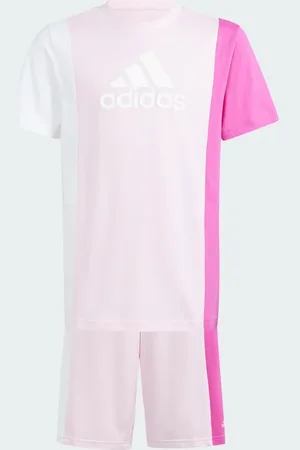 adidas Conjunto de Playera Essentials Colorblock Kids Clear Rosa - Niño
