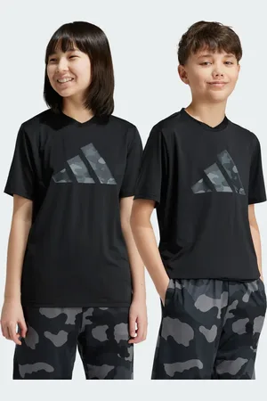 adidas Playera Train Essentials Seasonal Print Negro - Niño