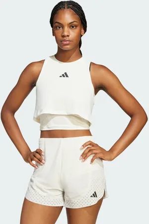 adidas Playera Sin Mangas de Training Cool Intensity 2 en 1 Chalk Blanco - Mujer