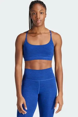 adidas Top Deportivo All Me Soporte Ligero Semi Lucid Azul - Mujer