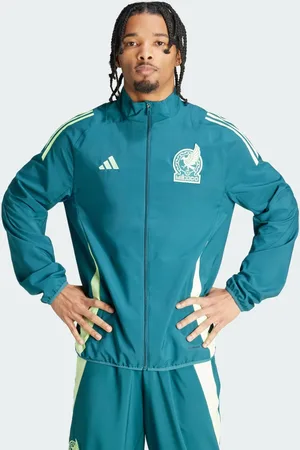 adidas Chamarra de Presentación Tiro 24 Competition Selección Nacional de México Mystery Verde - Hombre