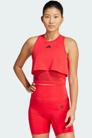 adidas Playera Sin Mangas de Training Cool Intensity 2 en 1 Pure Ruby - Mujer