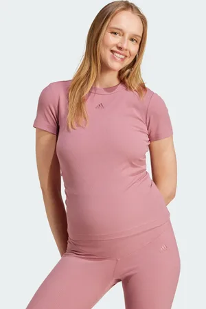 adidas Playera Acanalada Ajustada (Maternidad) Preloved Crimson - Mujer