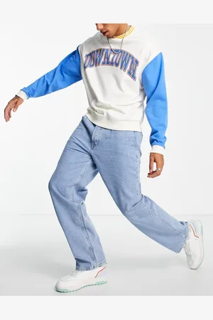 JACK & JONES Intelligence Eddie baggy jeans in stonewash blue