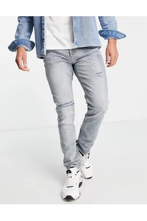 River Island relaxed carpenter jeans in dark blue