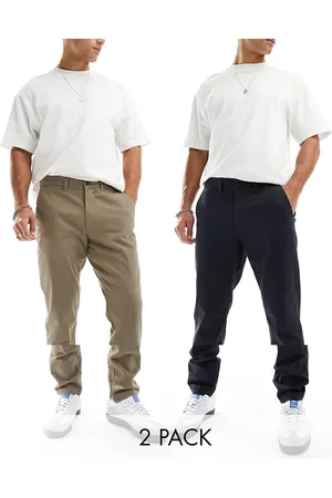 JACK & JONES Intelligence 2 pack chinos in beige & navy