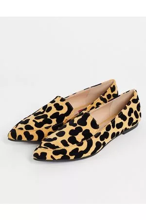 London Rebel Pointed loafers in leopard