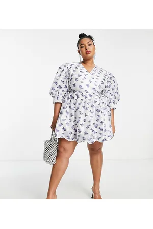 Sister Jane Mini wrap dress in blue floral