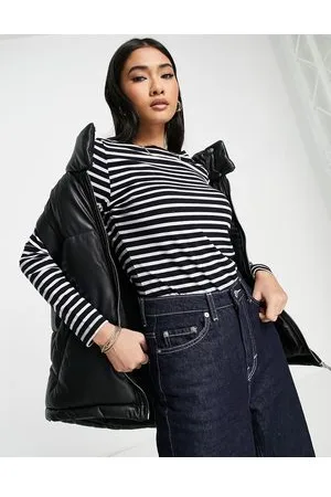 ASOS Long sleeve striped t-shirt in navy