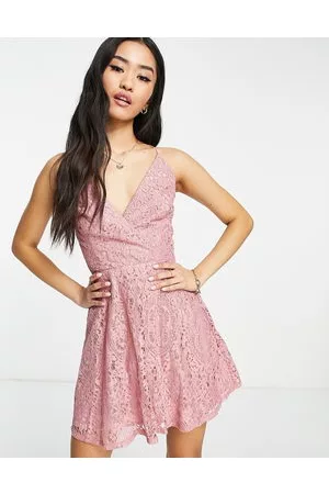 ASOS Mujer Cóctel - Lace prom mini dress with lace up back