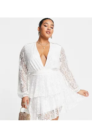 John Zack Lace long sleeve mini dress in