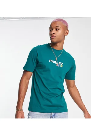 Parlez Altair large logo t-shirt in dusty teal exclusive at ASOS