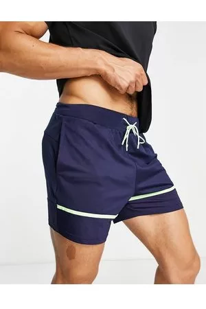 PUMA Training 5" shorts with yellow piping in stripe