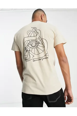 Reclaimed Inspired snake graphic t-shirt in ecru