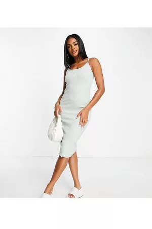 PUMA Classics ribbed midi dress in pastel