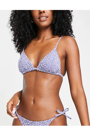 & OTHER STORIES Triangle bikini top in ditsy floral print