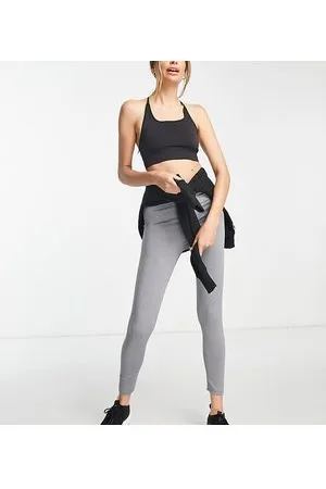 Threadbare Fitness Tall 7/8 leggings in grey marl