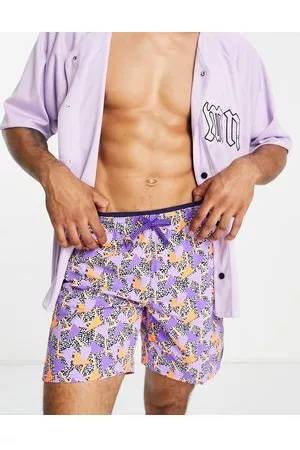 Nike 7 inch 90s printed shorts in purple