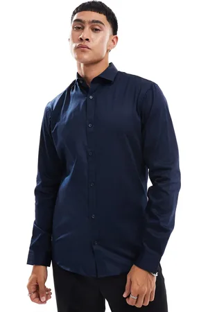 JACK & JONES Premium slim fit stretch smart shirt in
