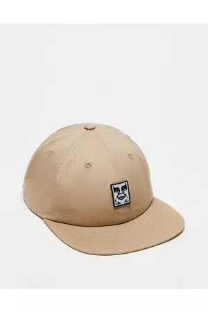 Obey Hombre Gorras - Icon patch 6 panel strapback in beige