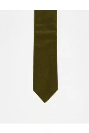 ASOS Slim tie in khaki cord