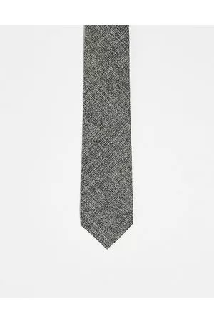 ASOS Slim tie in and cream textured weave
