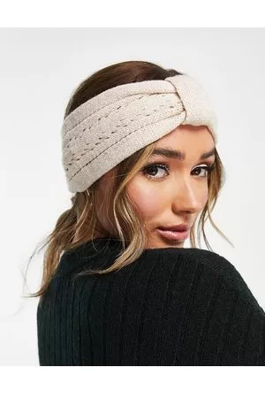 ASOS Knot front headband in oatmeal